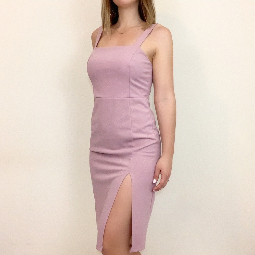 'Showing Off' Side Slit Midi Dress